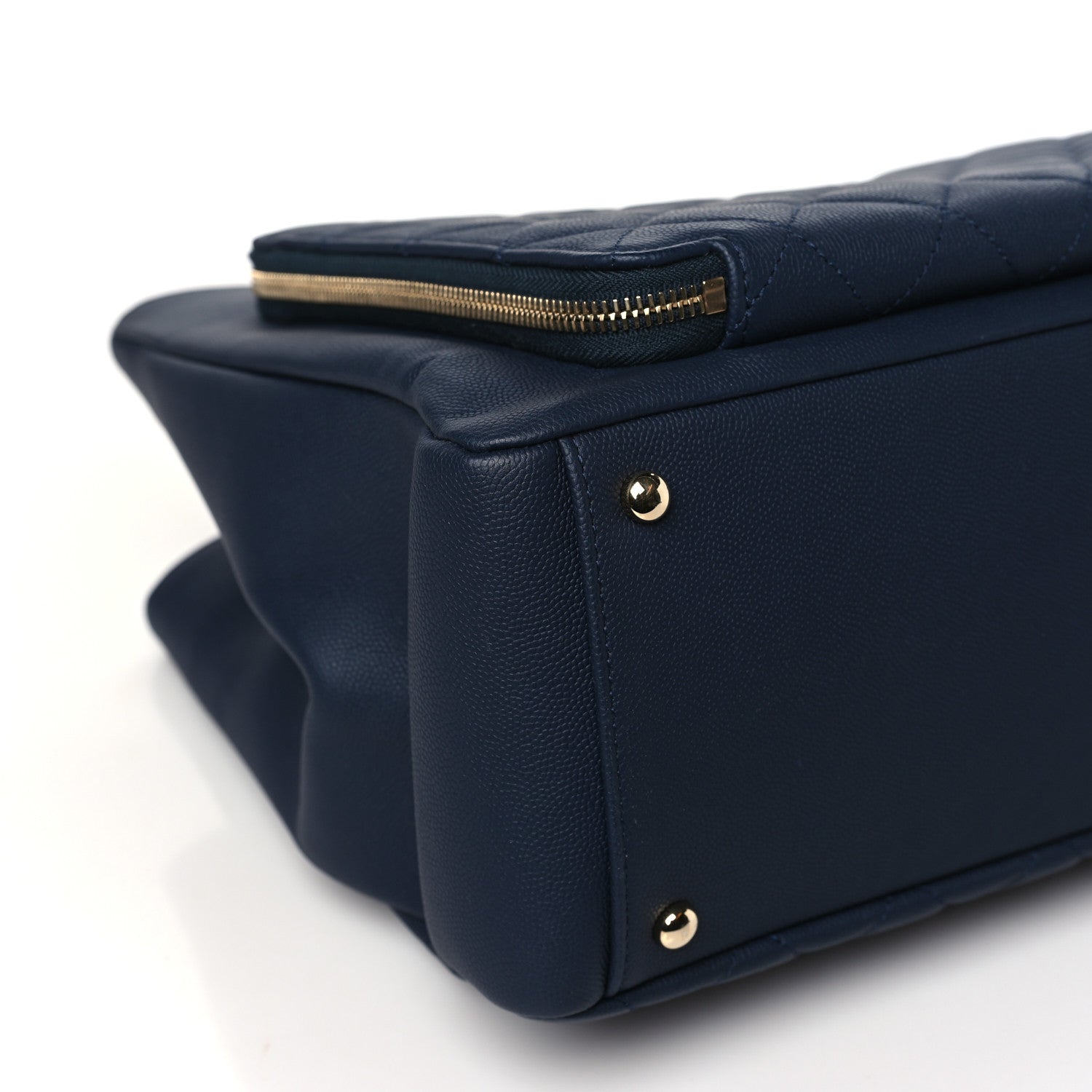 Chanel Caviar Quilted Large Business Affinity Shopping Bag Navy 9 of 10