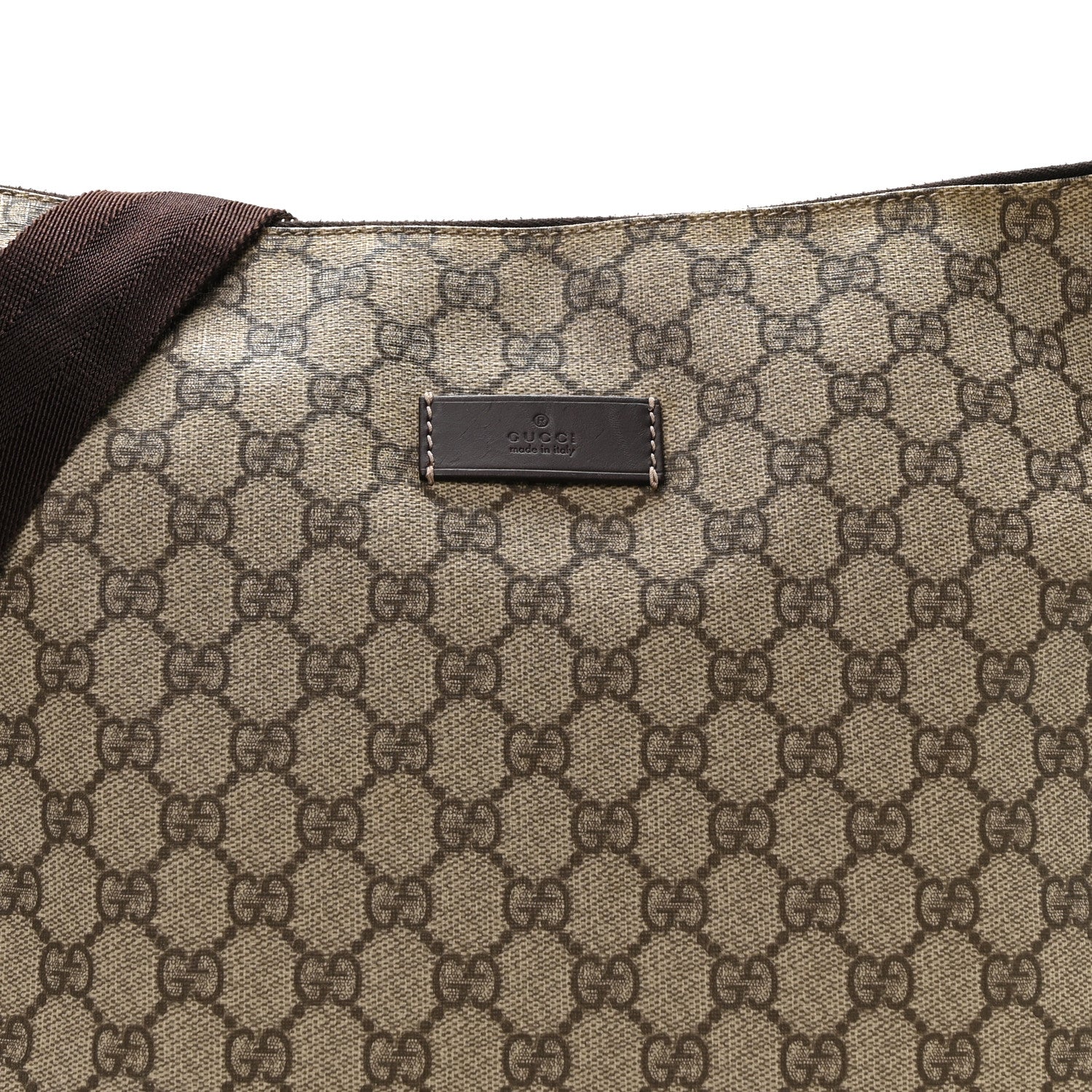 Gucci GG Plus Monogram Diaper Messenger Bag Dark Brown 1980745