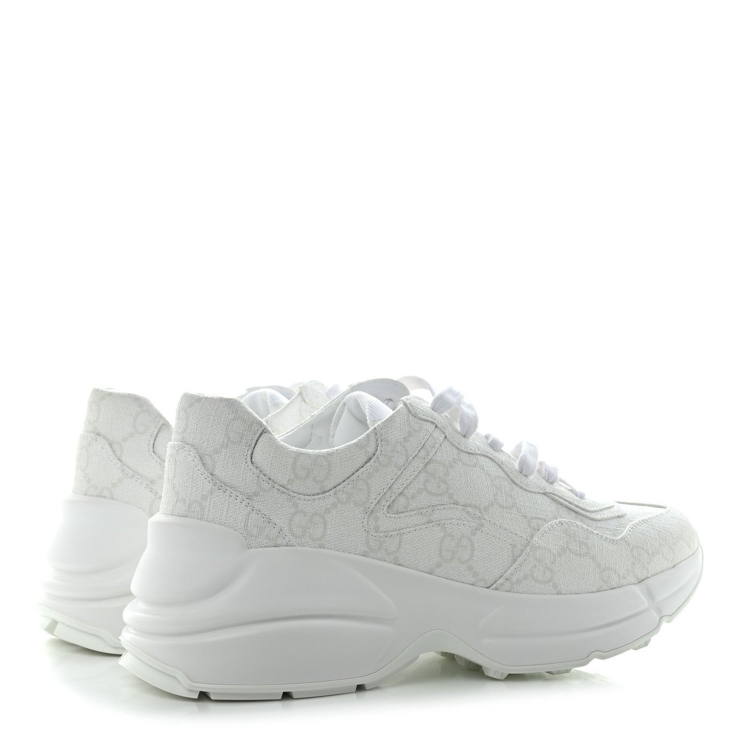 Gucci GG Supreme Monogram Womens Rhyton Sneakers 36 White 4 of 9