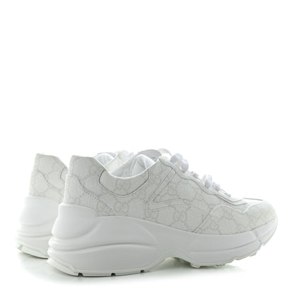 Gucci GG Supreme Monogram Womens Rhyton Sneakers 36 White 4 of 9