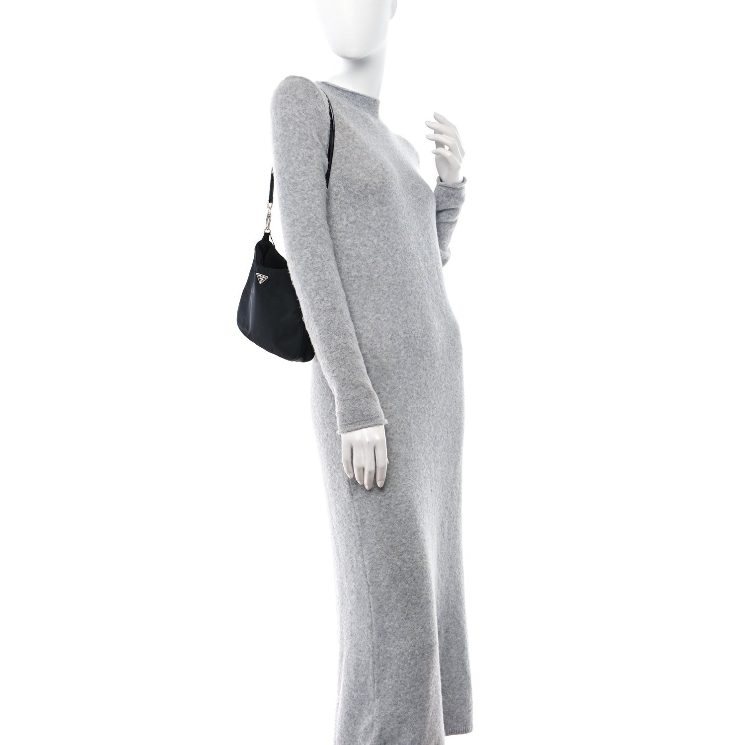 Prada Tessuto Nylon Small Shoulder Bag Black 2 of 12