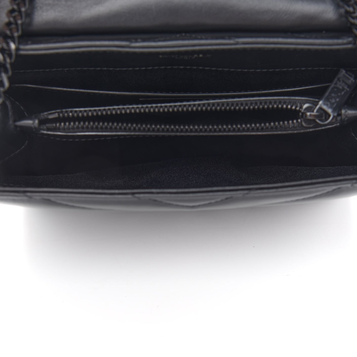 Calfskin Y Quilted Monogram Small Loulou Chain Satchel Black