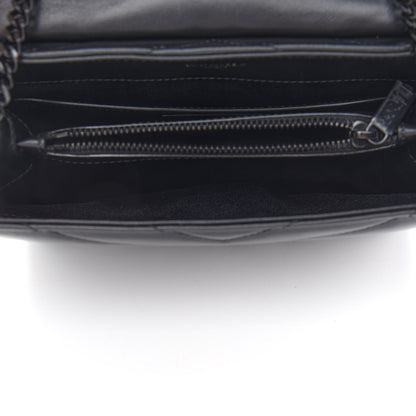 Saint Laurent Calfskin Y Quilted Monogram Small Loulou Chain Satchel Black 5 of 9