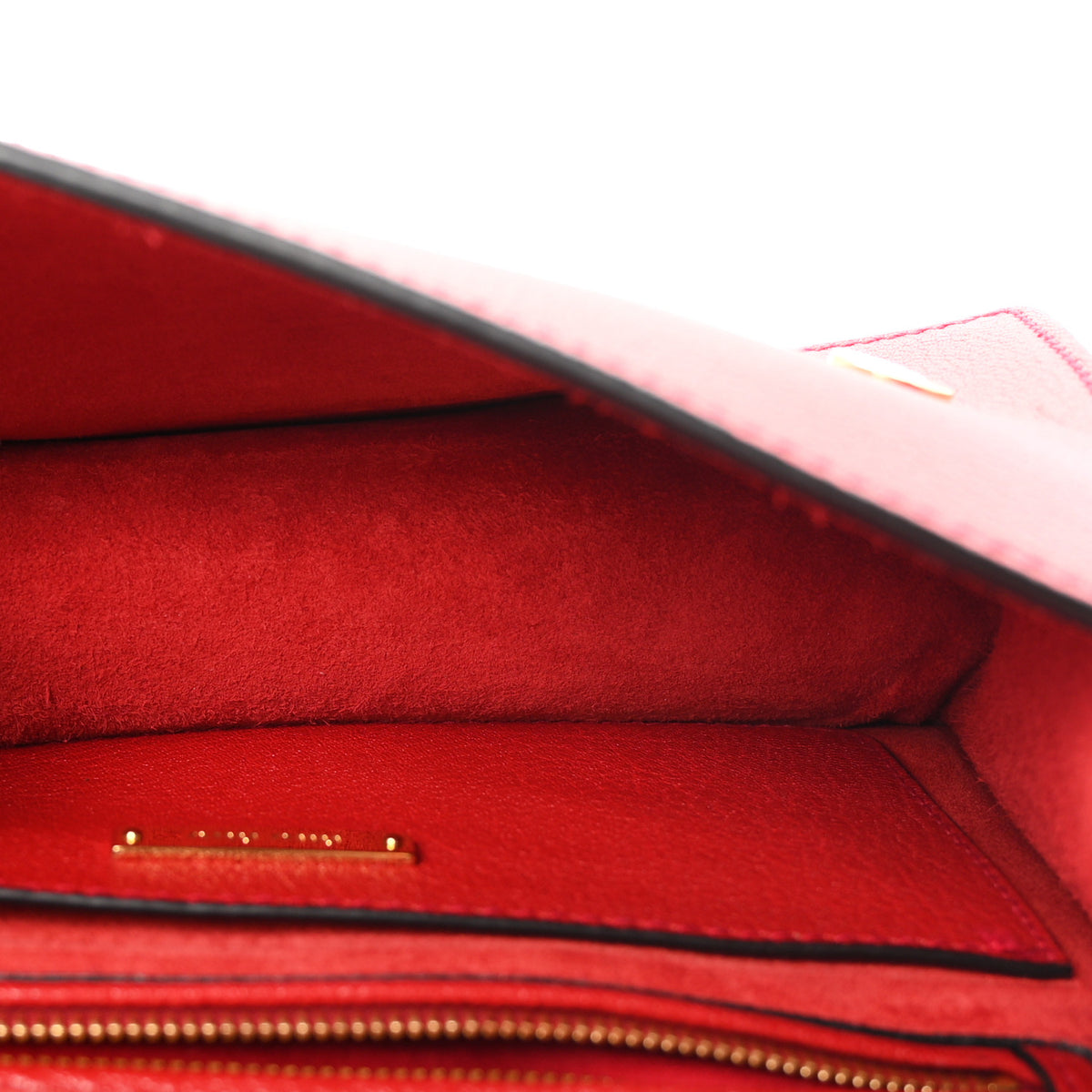 Goatskin Madras Soft Calf Crystal Embellished Shoulder Bag Red