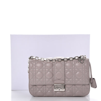 Christian Dior Lambskin Cannage Medium Miss Dior Flap Grey 9 of 9