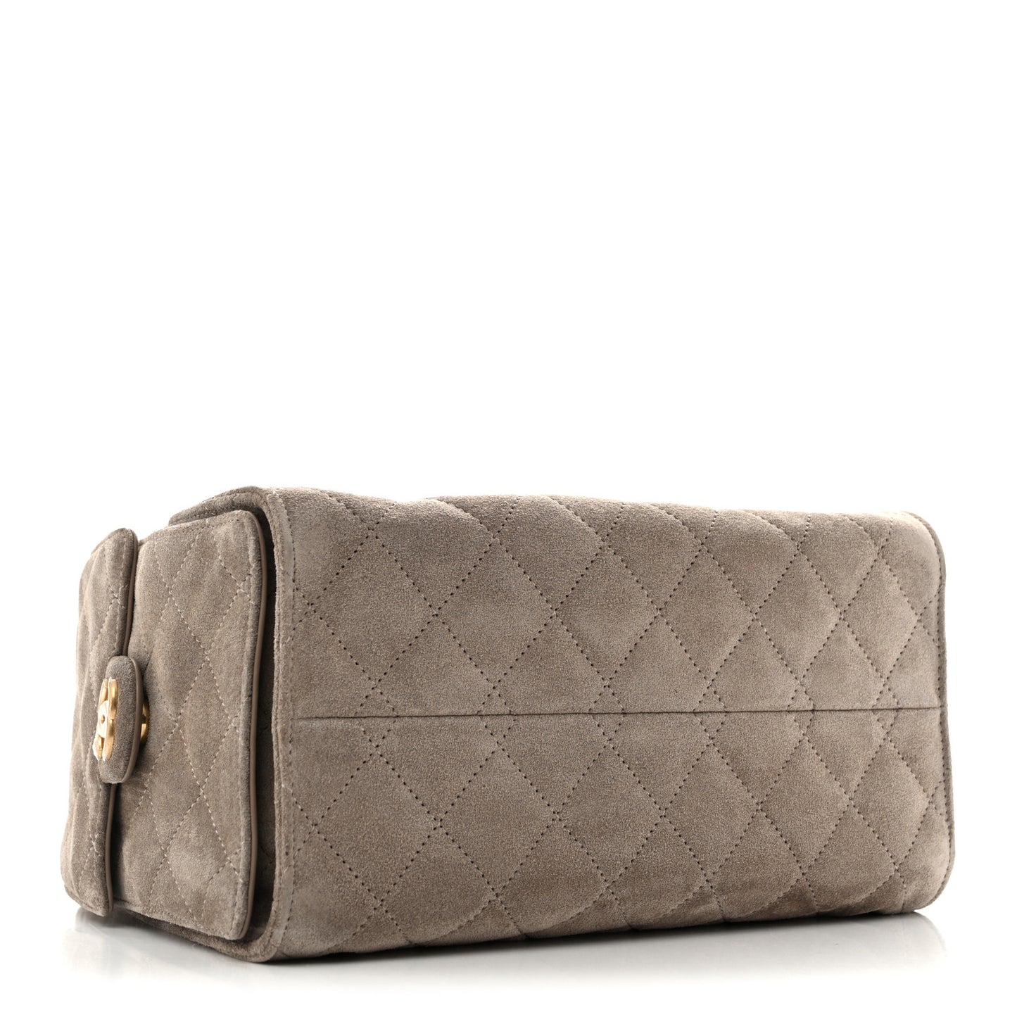 Suede Quilted Small Chanel 25 Handbag Dark Grey