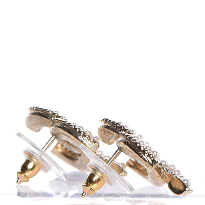 Chanel Pearl CC Earrings Light Gold 3 of 6