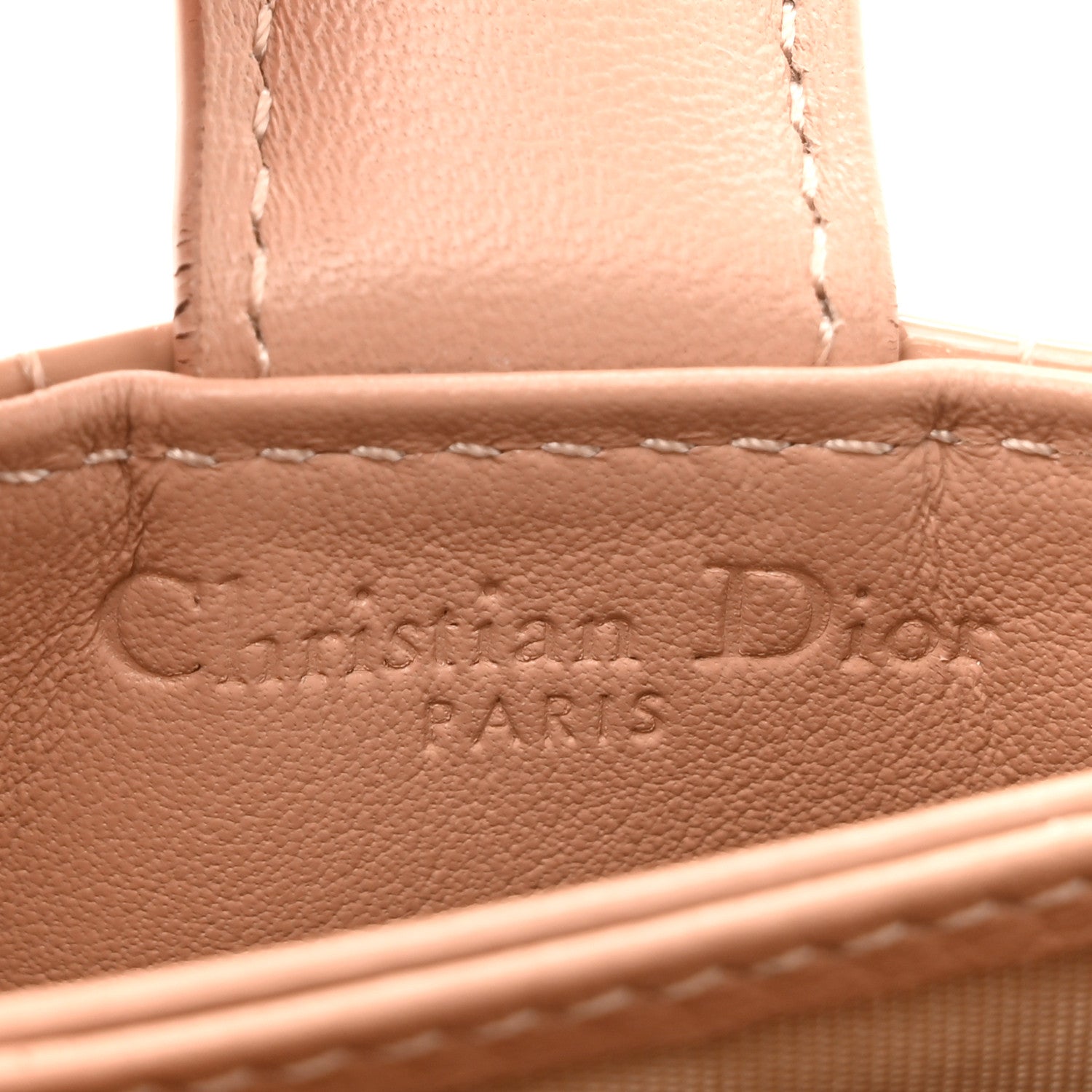 Christian Dior Patent Cannage Lady Dior 5-Gusset Card Holder Rose De Vents 6 of 11