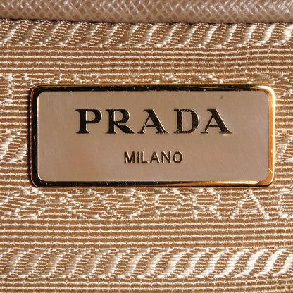 Prada Saffiano Lux Bi-Color Tote Visone Talco 8 of 11