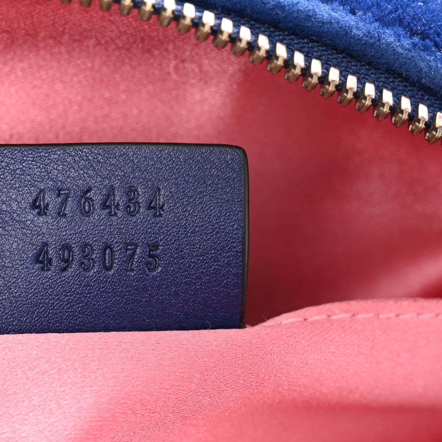 Gucci Velvet Matelasse GG Marmont Belt Bag 85 34 Cobalt Blue 7 of 13