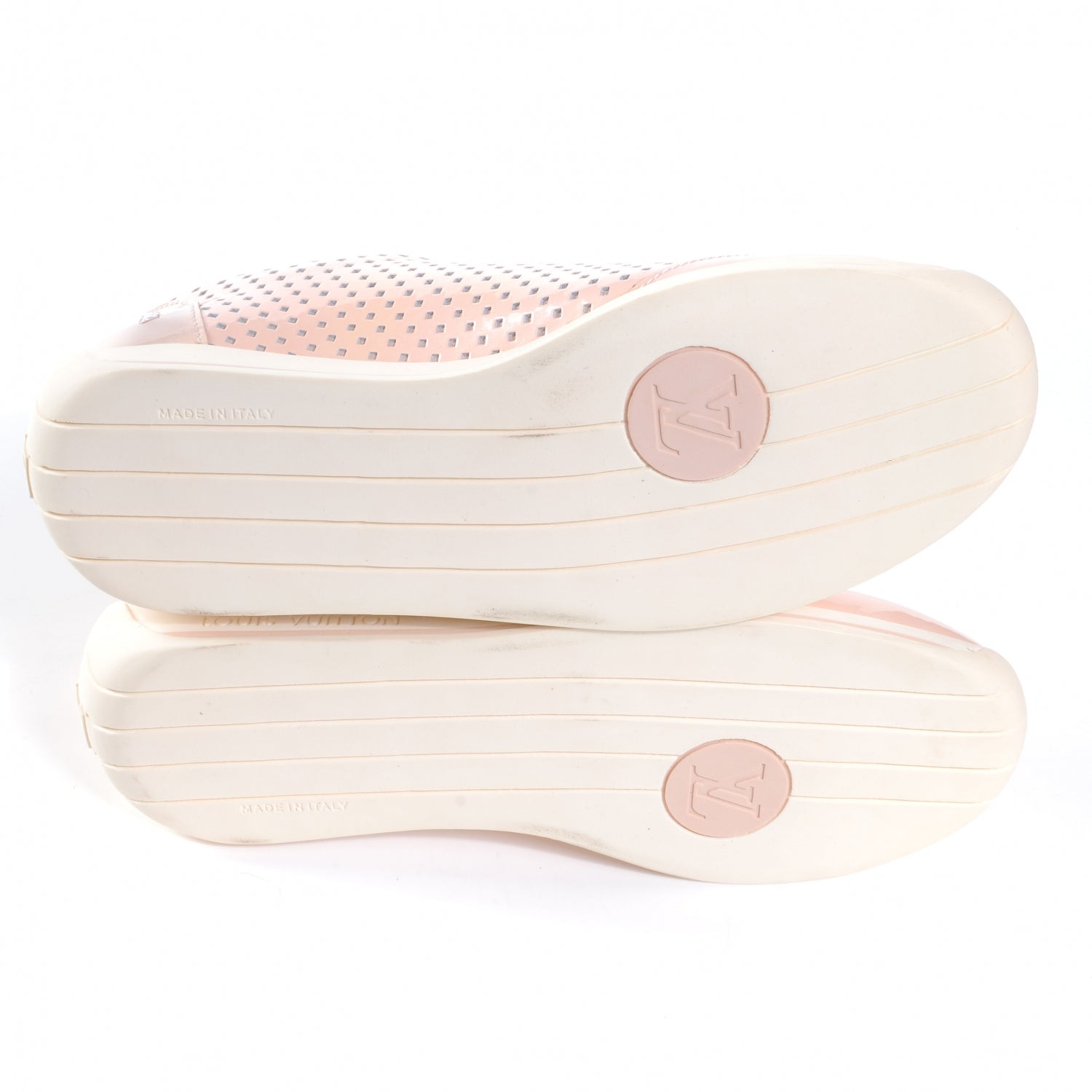 Louis Vuitton Patent Leather Perforated Sneakers 38 Pink 5 of 6