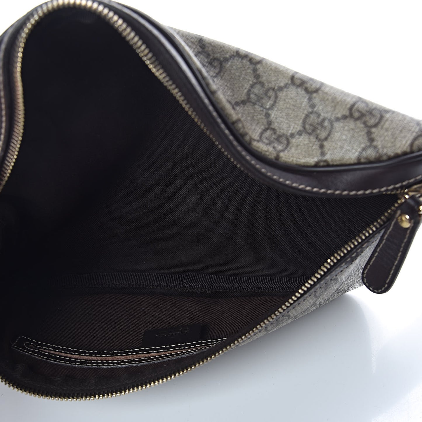 GG Supreme Monogram Belt Bag Dark Brown