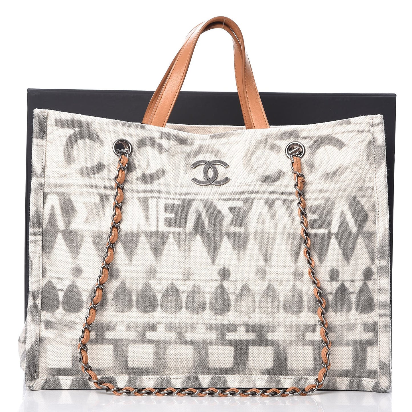Canvas Small Iliad Shopping Tote Beige