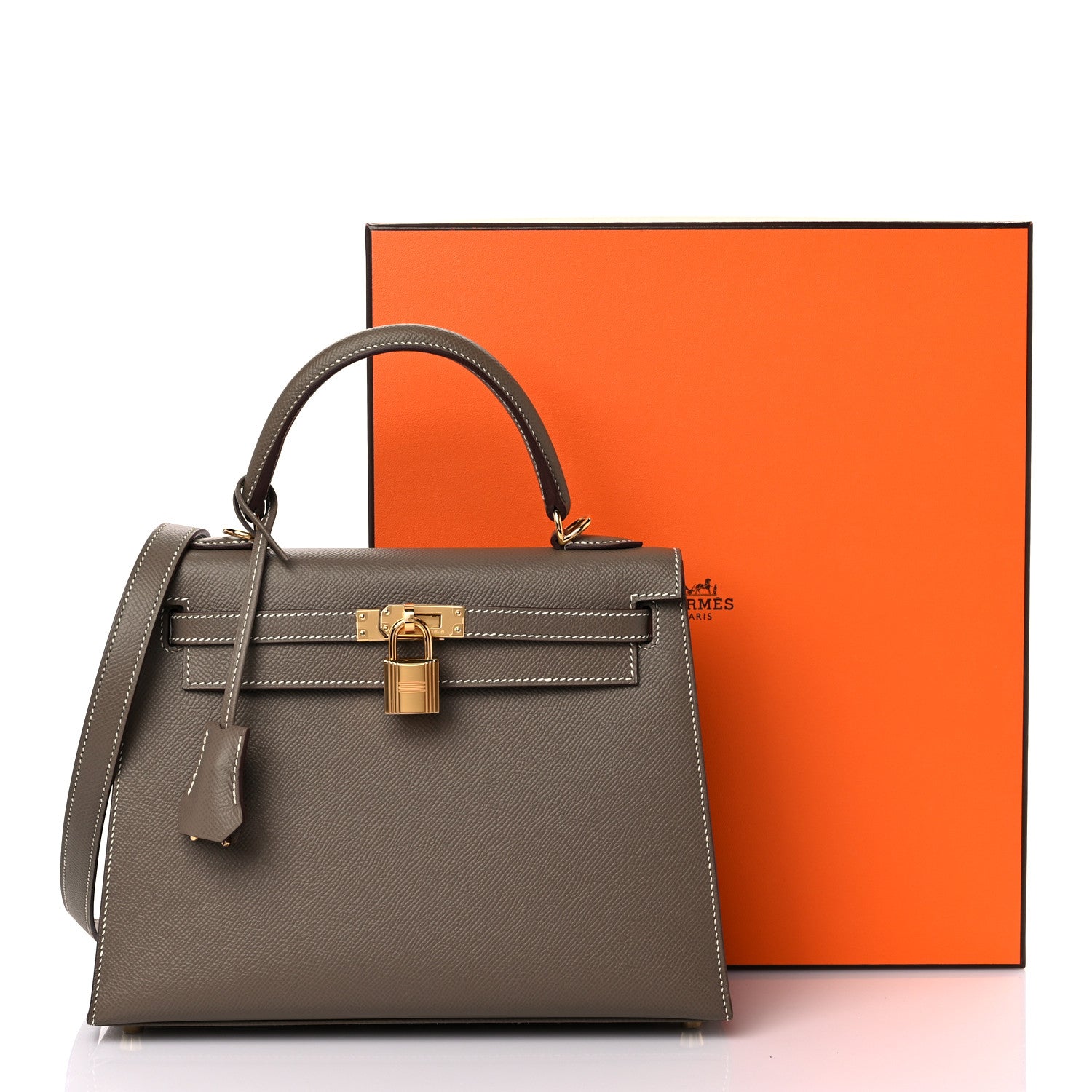 Hermes Epsom Kelly Sellier 25 Etoupe 10 of 10