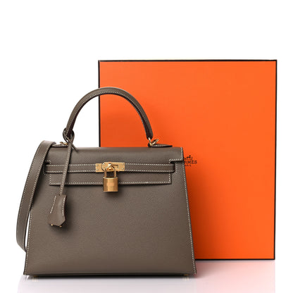 Hermes Epsom Kelly Sellier 25 Etoupe 10 of 10