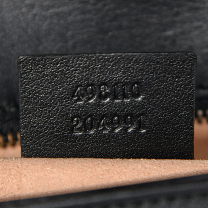 Gucci Calfskin Matelasse Small GG Marmont Top Handle Shoulder Bag Black 8 of 8