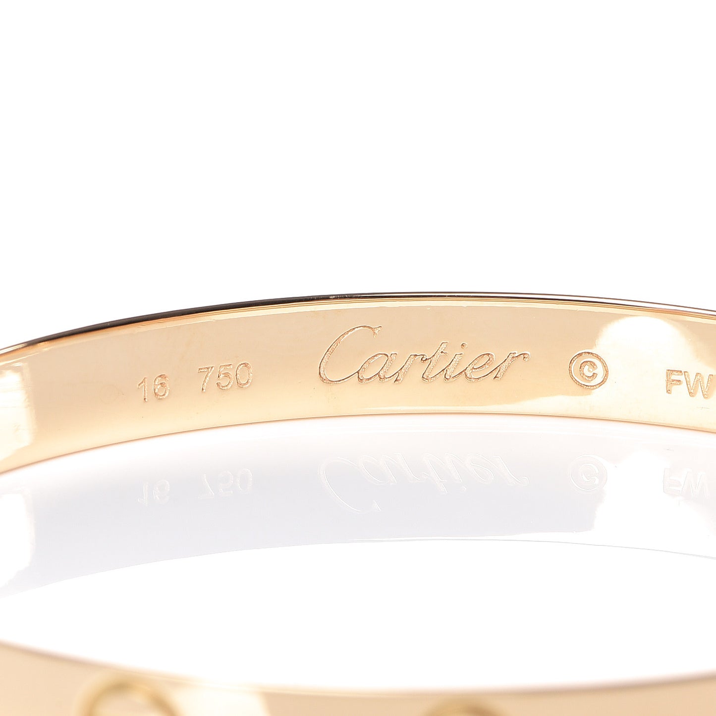 18K Yellow Gold LOVE Bracelet 16