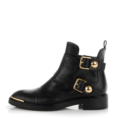 Louis Vuitton Calfskin Valley Flat Ankle Boots 38.5 Black 1 of 11