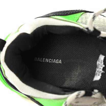 Balenciaga Fabric Mesh Womens Triple S Sneakers 38 White Green Fluo Black 7 of 17