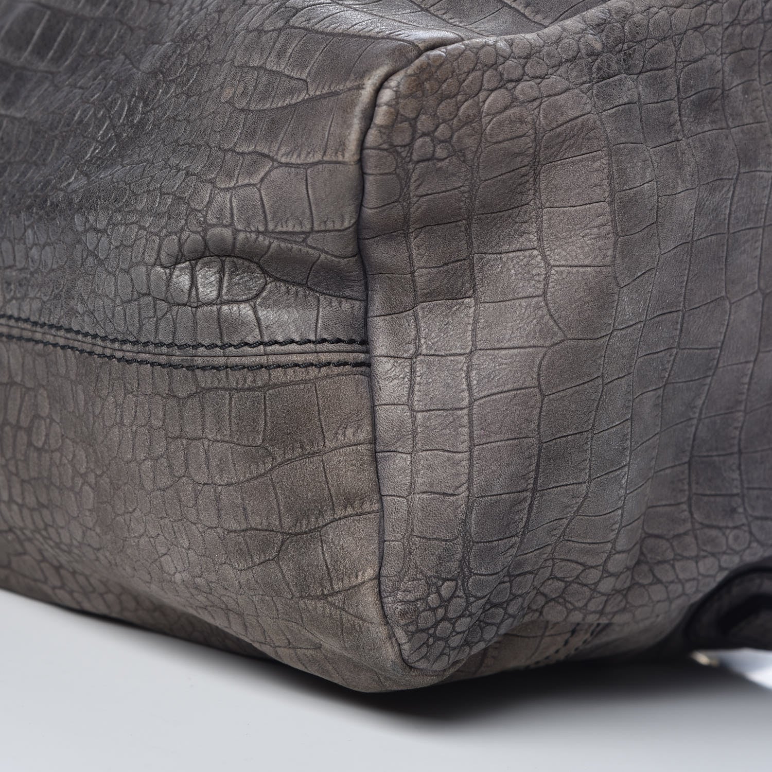 Givenchy Nubuck Crocodile Embossed Large Pandora Grey 10 of 10