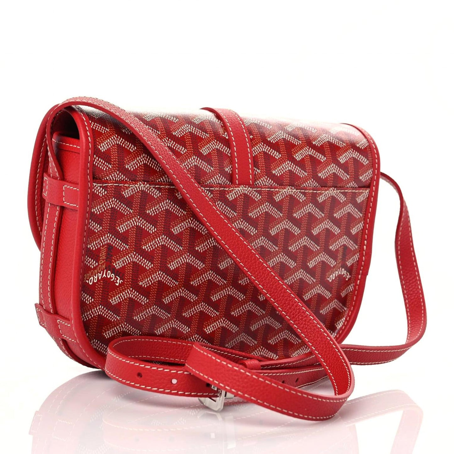 Goyardine Belvedere II PM Messenger Bag Red