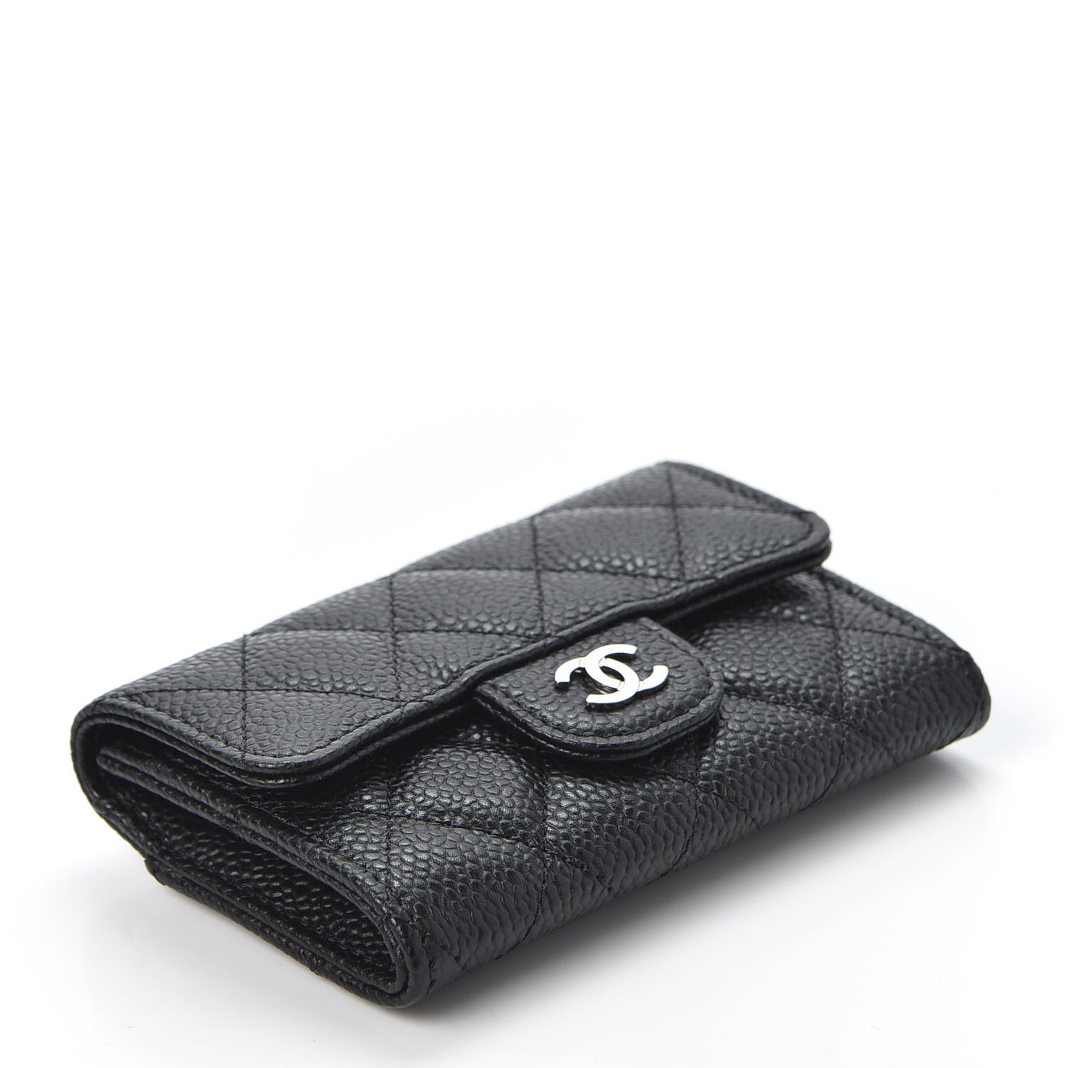 Chanel Caviar Quilted Flap Card Holder Black 3 of 10