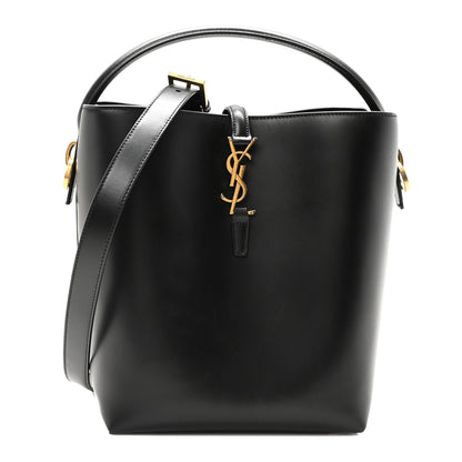 Saint Laurent Smooth Shiny Calfskin Monogram Le 37 Bucket Bag Black 1 of 10