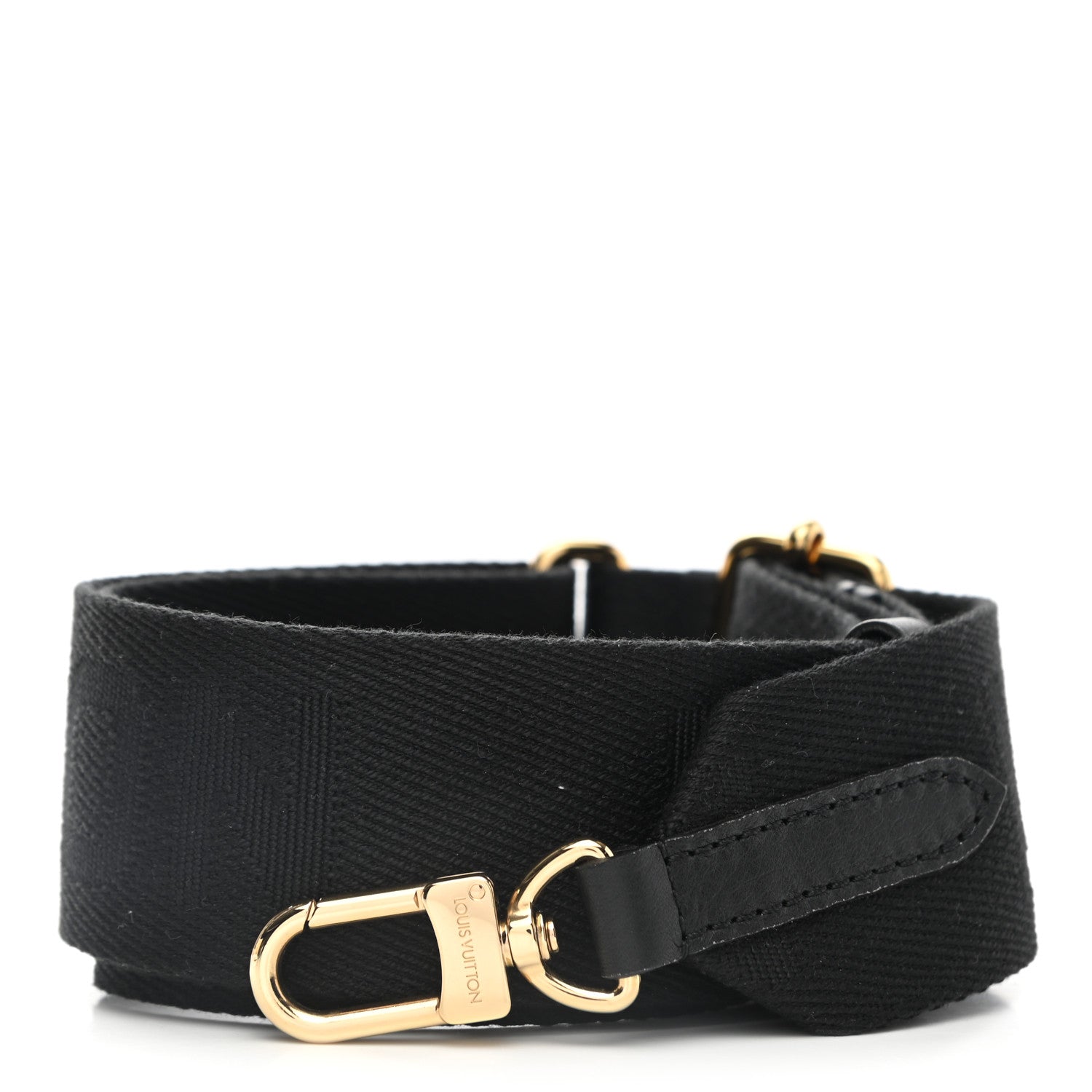 Louis Vuitton Canvas Adjustable Shoulder Strap Black 1 of 3