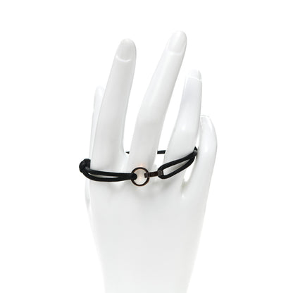 Cartier 18K Pink Gold Ceramic 4 Diamond LOVE Cord Bracelet Black 2 of 5