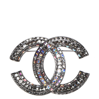 Chanel Ruthenium Crystal Baguette CC Brooch Multicolor 1 of 5