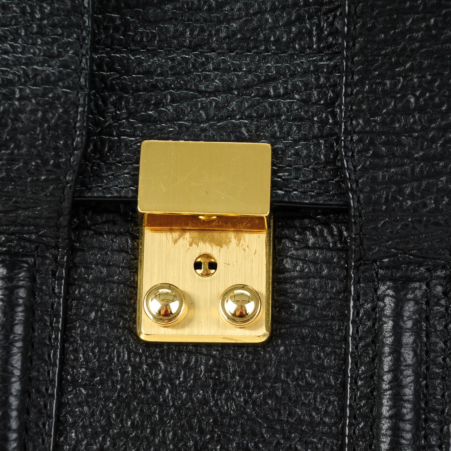 3.1 Textured Calfskin Mini Pashli Satchel Black