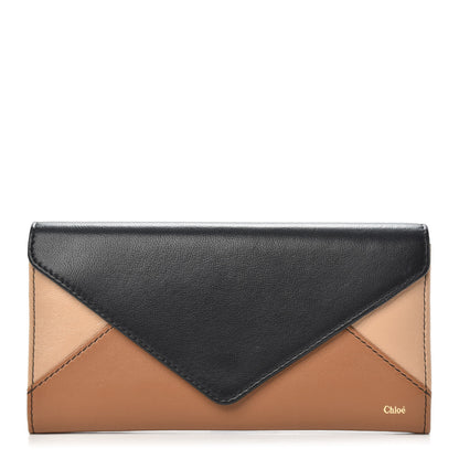 Chloe Calfskin Patchwork Wallet Black Nude 1 of 10