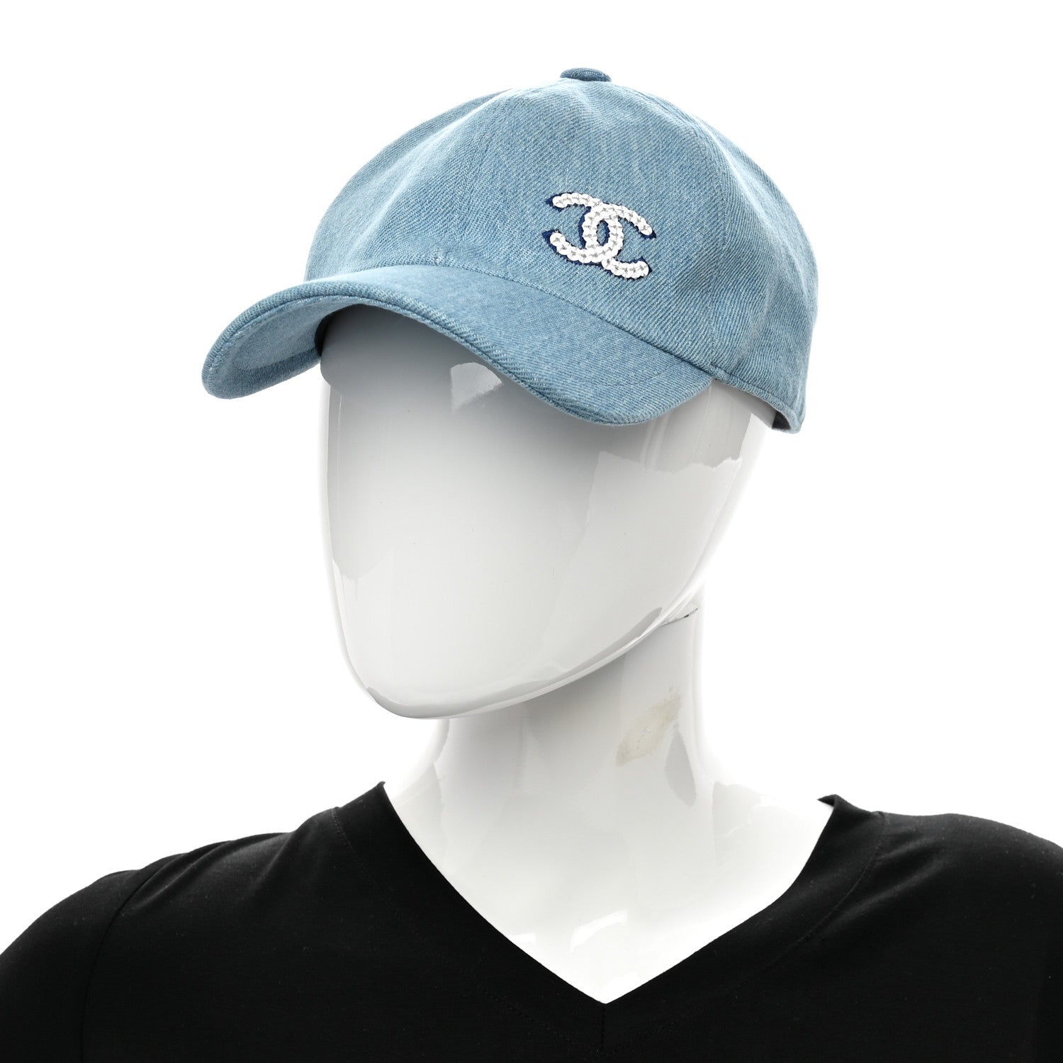 Chanel Denim Cap Hat Blue 2 of 8