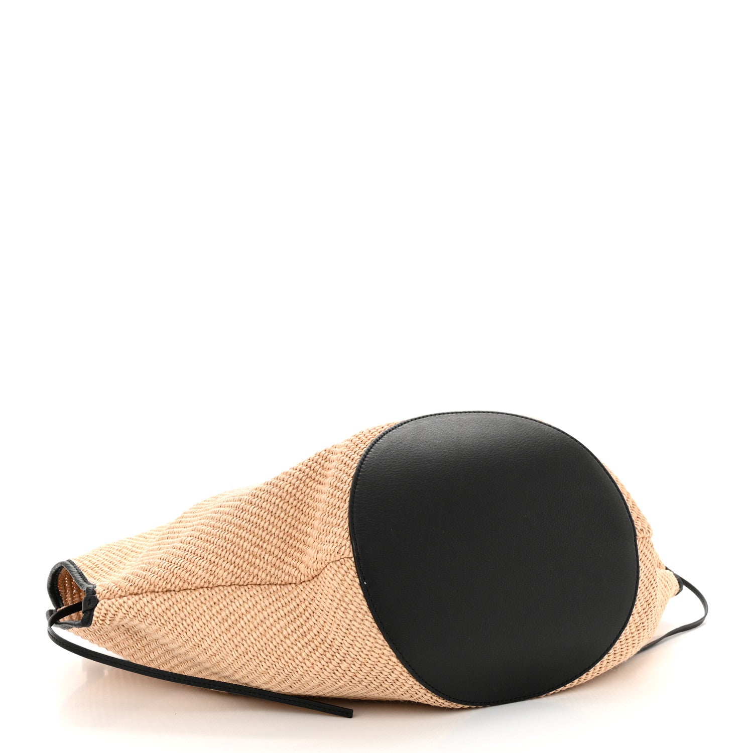 Khaite Raffia Calfskin Medium Lotus Tote Neutral Black 5 of 10