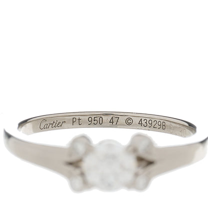 Cartier Platinum Diamond .30ct Ballerine Solitaire Engagement Ring 47 4 4 of 4