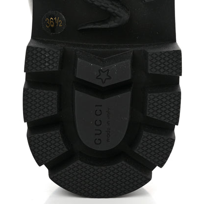 Gucci Calfskin Nappa Matelasse Lug Sole Derby Loafers 36.5 Black 7 of 8