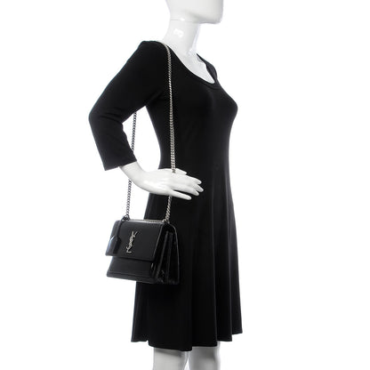 Saint Laurent Patent Medium Monogram Sunset Black 2 of 12