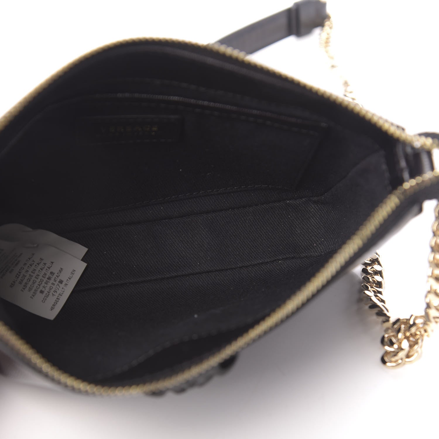 Versace Saffiano Calfskin Palazzo Chain Crossbody Black 5 of 10