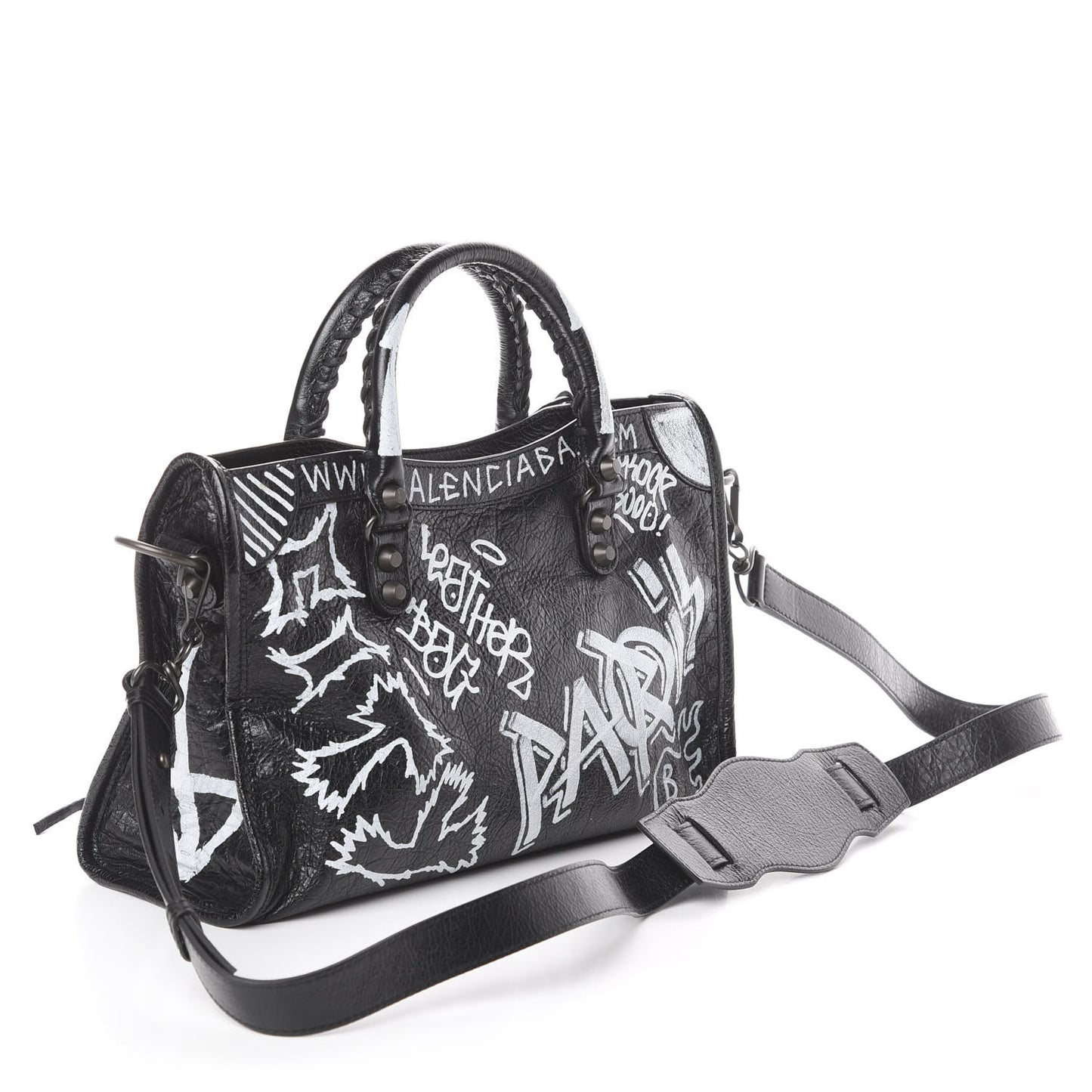 Agneau Classic Hardware Graffiti All Over S City Black