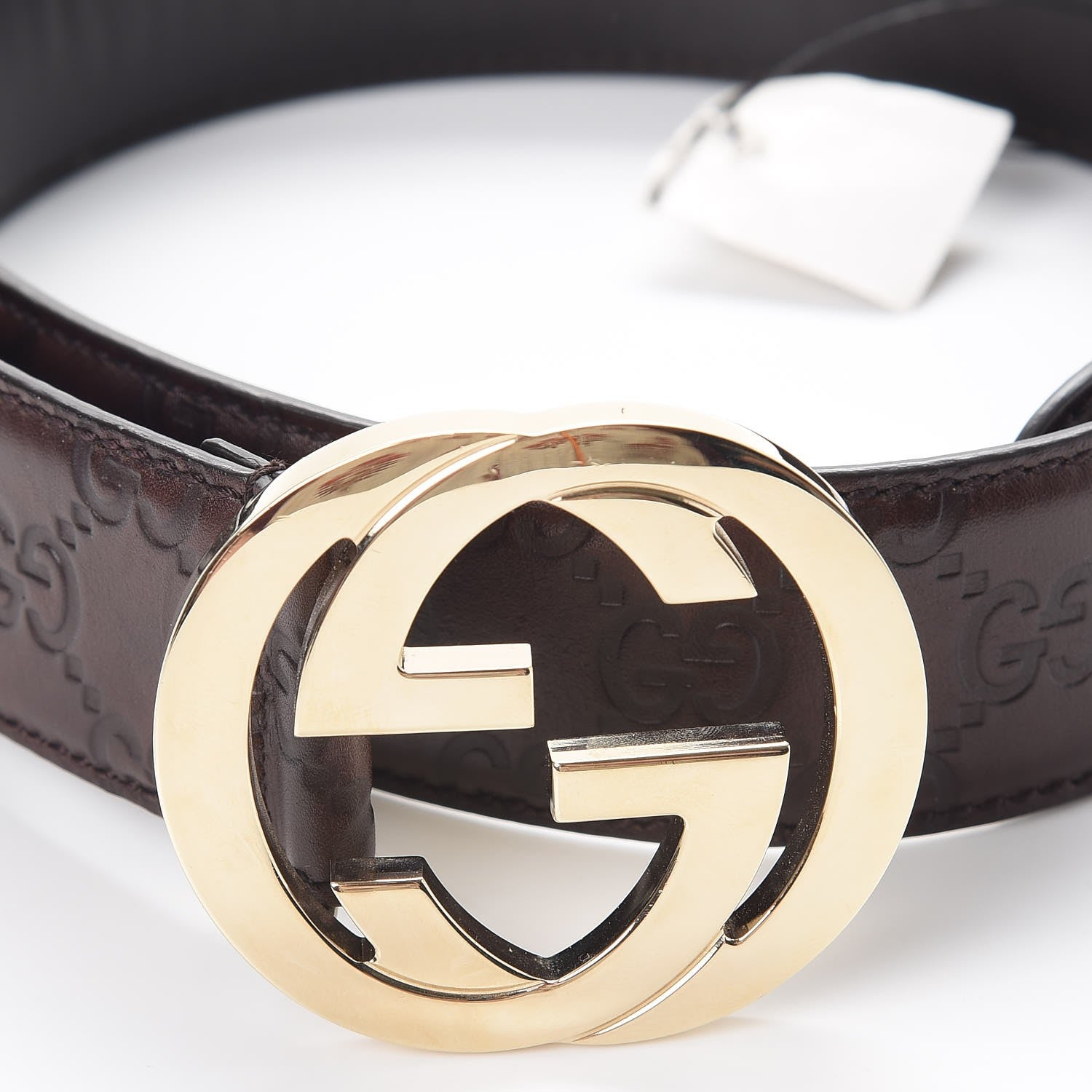 Gucci Guccissima Interlocking G 40mm Belt 90 36 Dark Brown 7 of 8