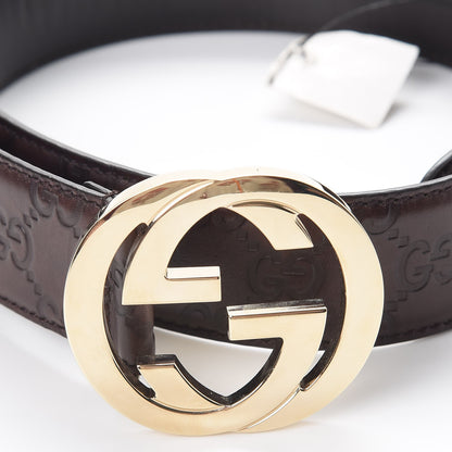 Gucci Guccissima Interlocking G 40mm Belt 90 36 Dark Brown 7 of 8