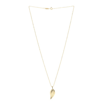 Jennifer Meyer 18K Yellow Gold Small Leaf Necklace 3 of 4