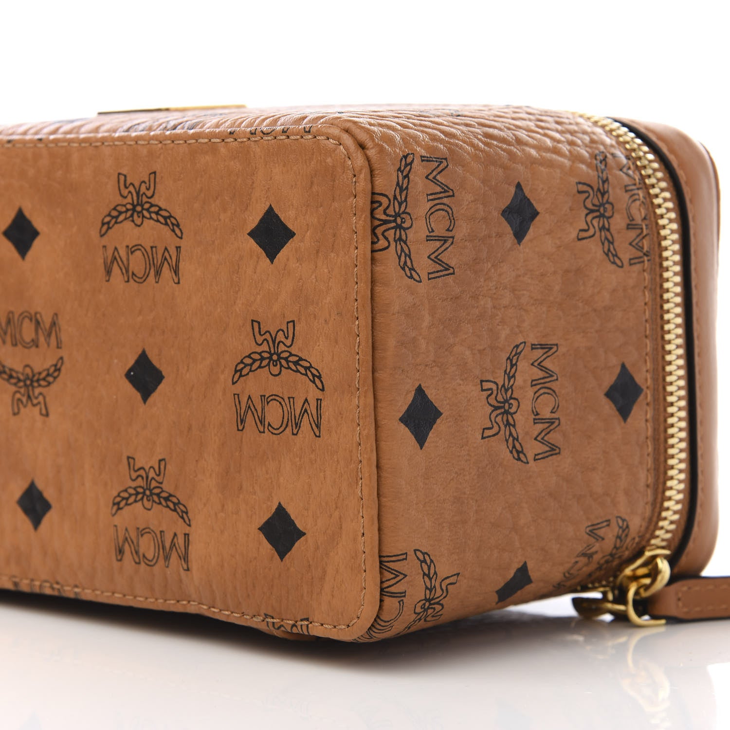 MCM Visetos Vanity Case Cognac 6 of 8