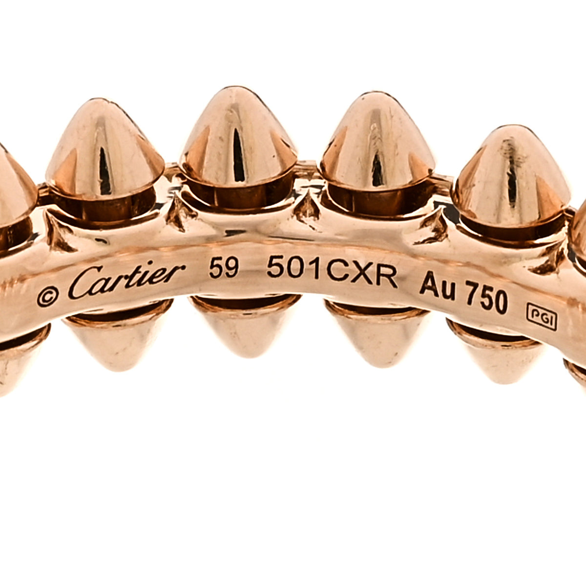 18K Pink Gold SM Clash De Cartier Ring 59 8.75