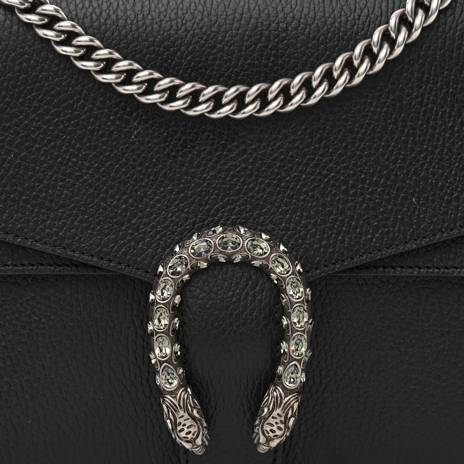 Gucci Dollar Calfskin Crystal Medium Dionysus Shoulder Bag Black Black Diamond 8 of 11