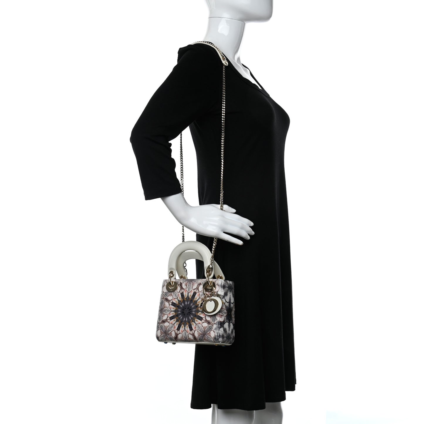 Calfskin Printed Mini KaleiDiorscopic Lady Dior Multicolor