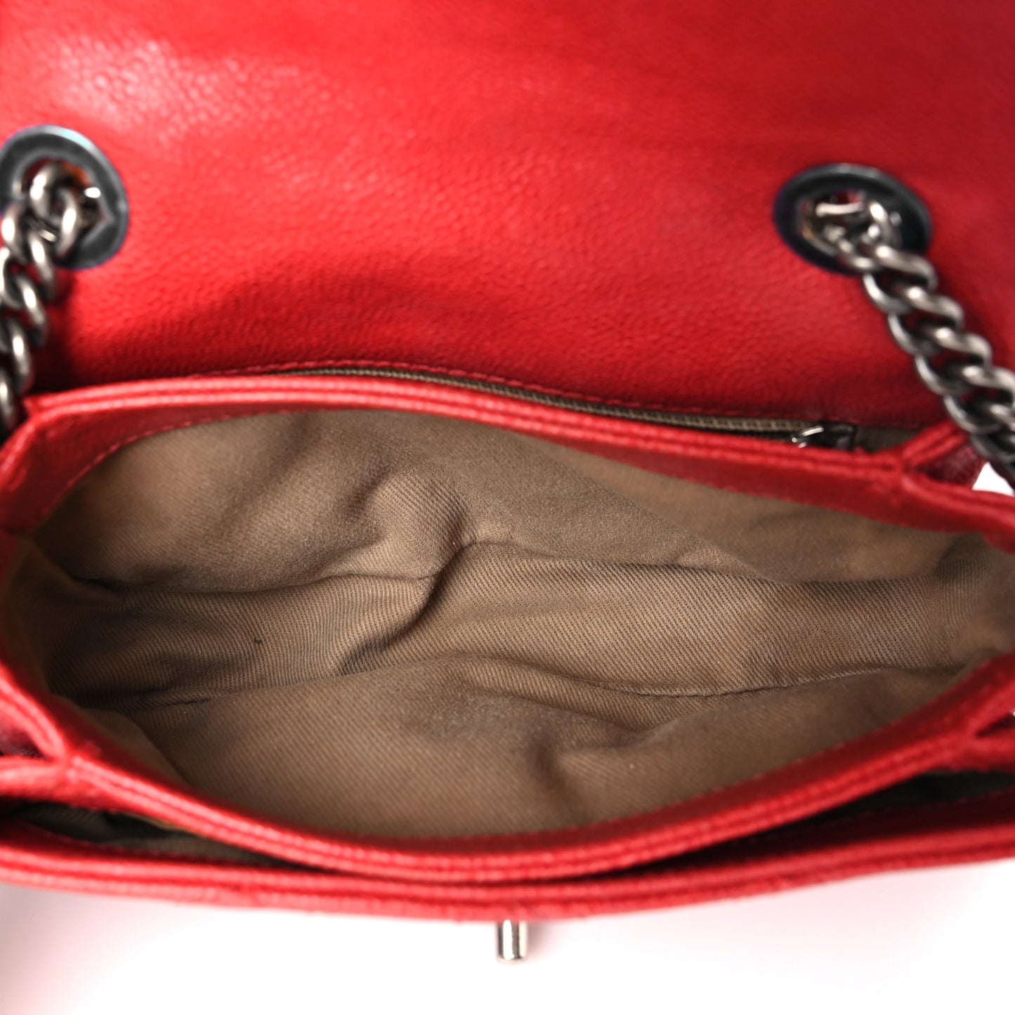 Caviar Quilted Mini Simply CC Flap Red