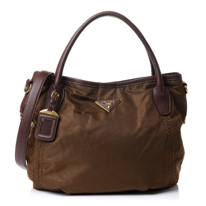Prada Tessuto Nylon Shoulder Bag Cocco 1 of 12