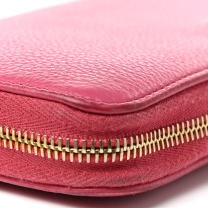 Prada Vitello Phenix Zip Around Wallet Peonia 11 of 14