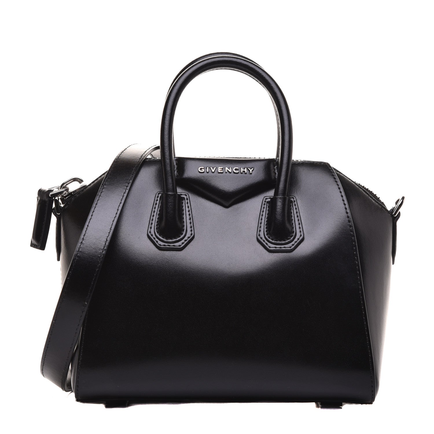 Givenchy Shiny Lord Calfskin Mini Antigona Black 1 of 9